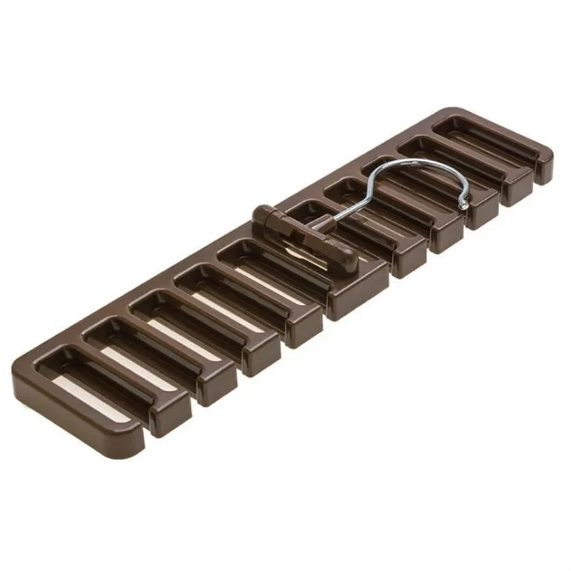 1PCS Tie Belt Hanger Wardrobe Belt Rotating Organizer Rack Multifuctional Scarf Hanger Home Closet Storage Holder Accessories Peaceful Pleasures Health and Wellness Brown XL