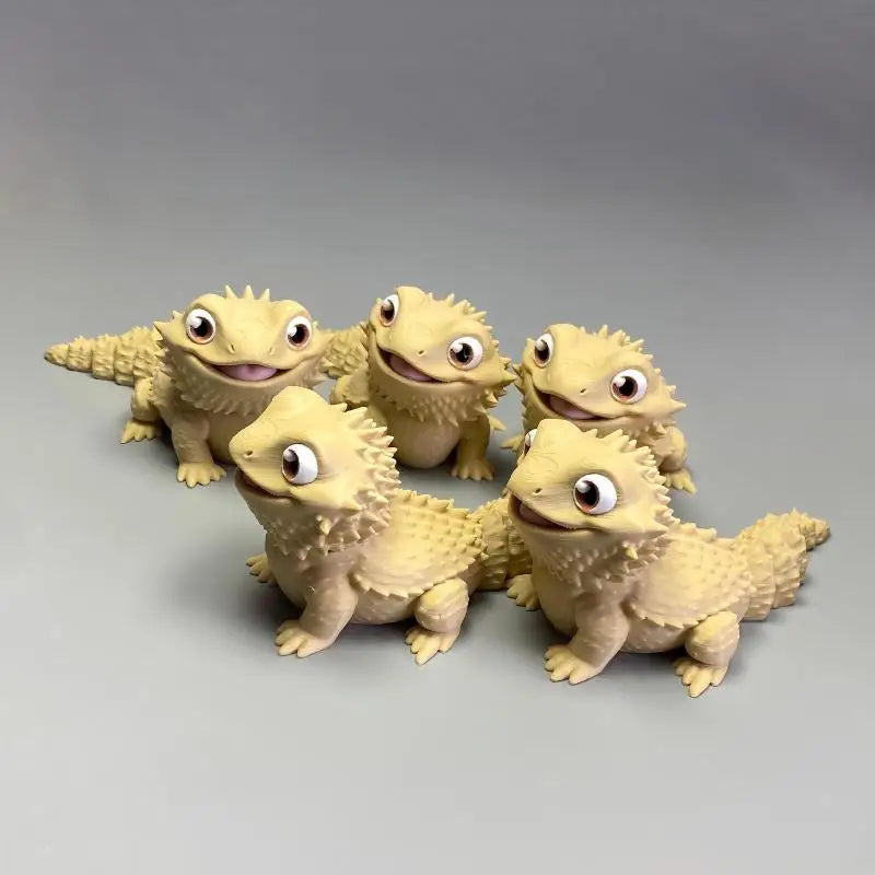 3D Printed Bearded Dragon Figurine | Reptile Desk Ornament