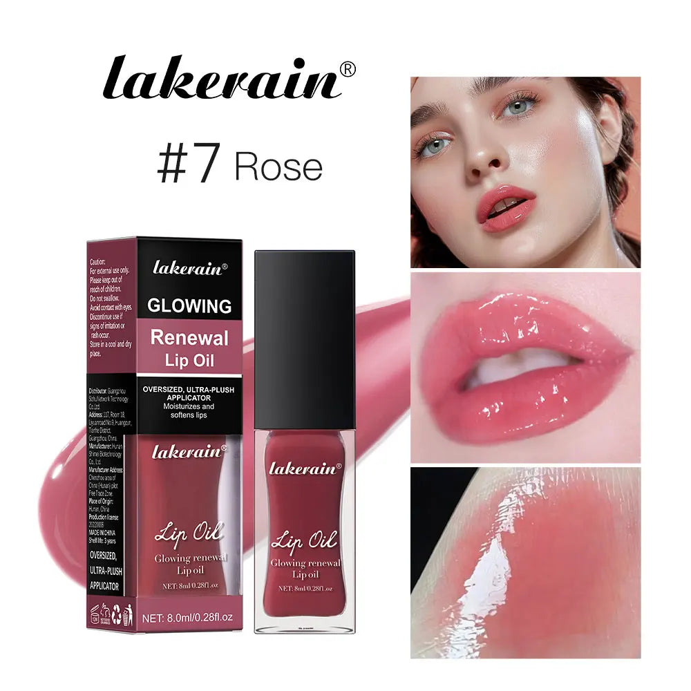 Glowing Lip Oil Moisturizing Gloss Care Of The Lips Benetitnt For Lips Plumping Nourishing Jelly Liquid Pink Plumping Gloss Oil Peaceful Pleasures Health and Wellness color 7