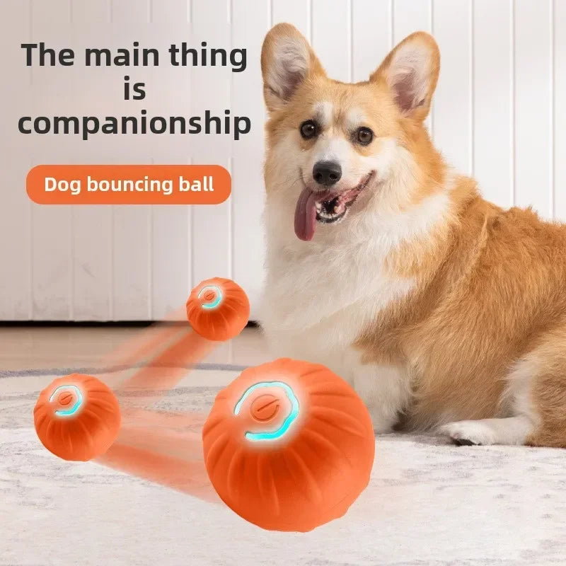 Smart Interactive Dog Ball Toys, Bouncing Rolling Gravity Ball for Pet Training, Plush Chew Toys for Puppy Small Large Dogs, Peaceful Pleasures Health and Wellness