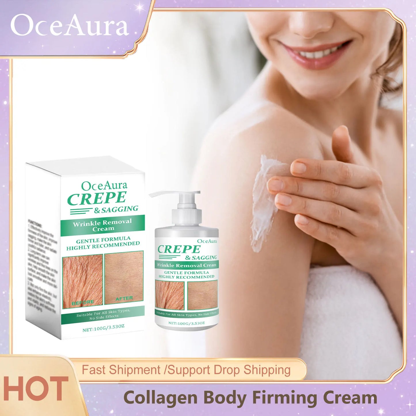 OceAura Collagen Firming Body Cream – Brightening & Moisturizing
