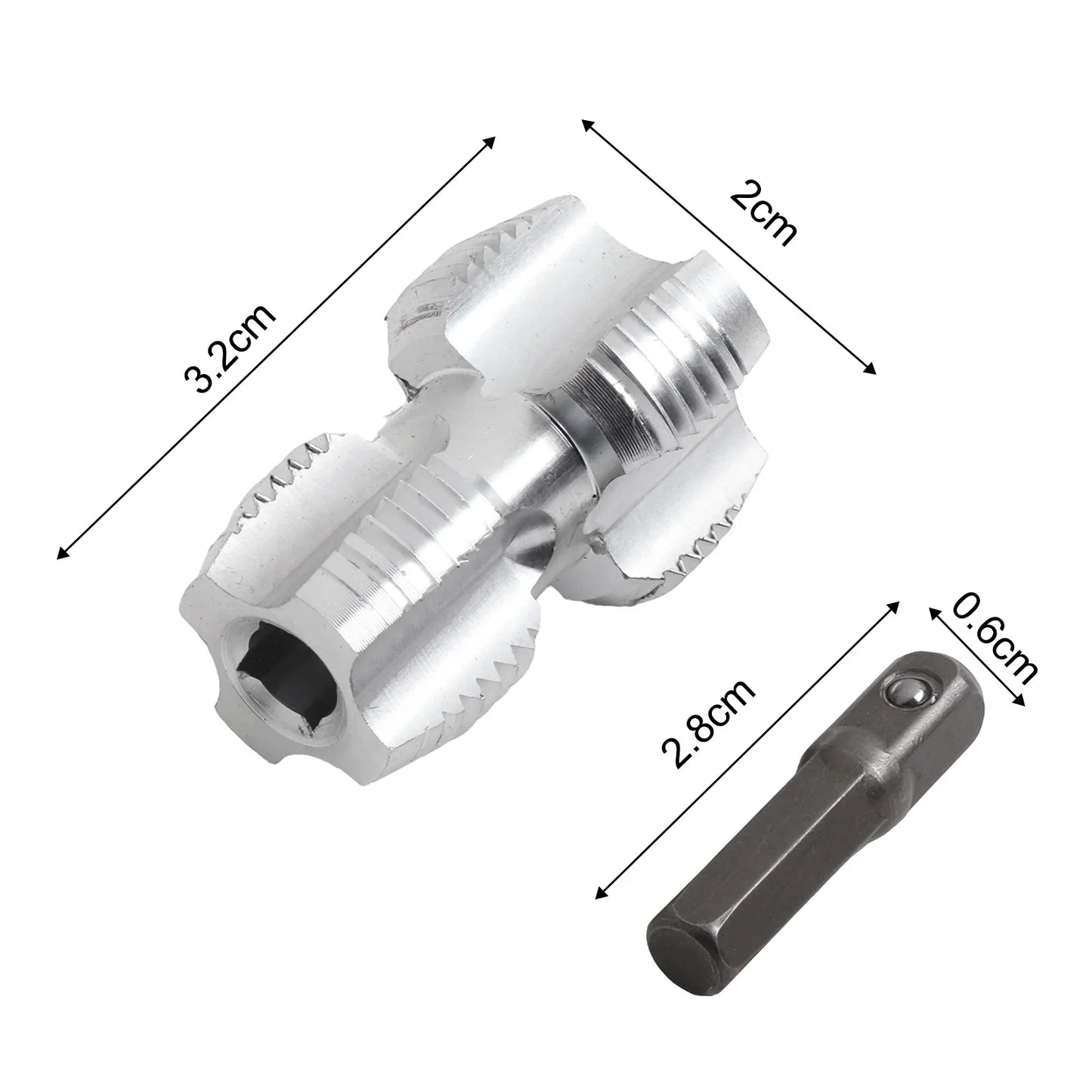PVC Pipe Threader Kit – 4 & 6 Point Internal Thread Tap Tool
