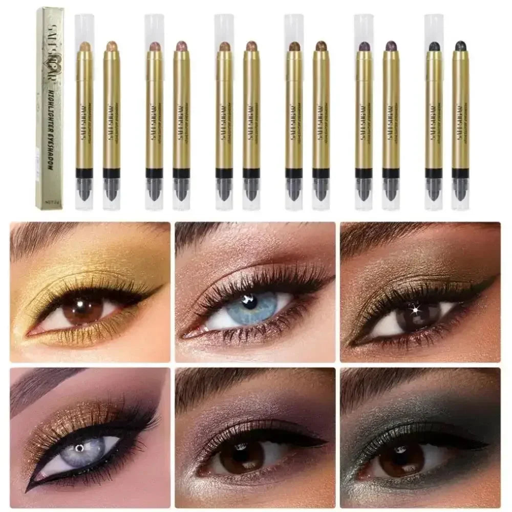 SAM SUGAR 2-in-1 Metallic Eyeshadow Highlighter Dual Tip Pen