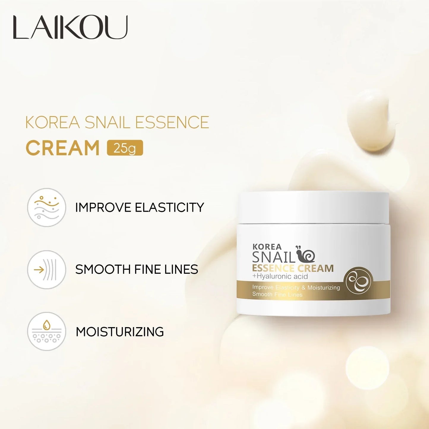 LAIKOU Snail Collagen Face Cream 25g – Moisturizer All Skin