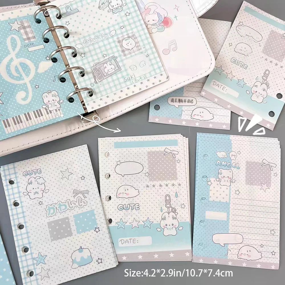 60 Sheets Angel Bunny M5 Loose Leaf Replacement Core Cartoon