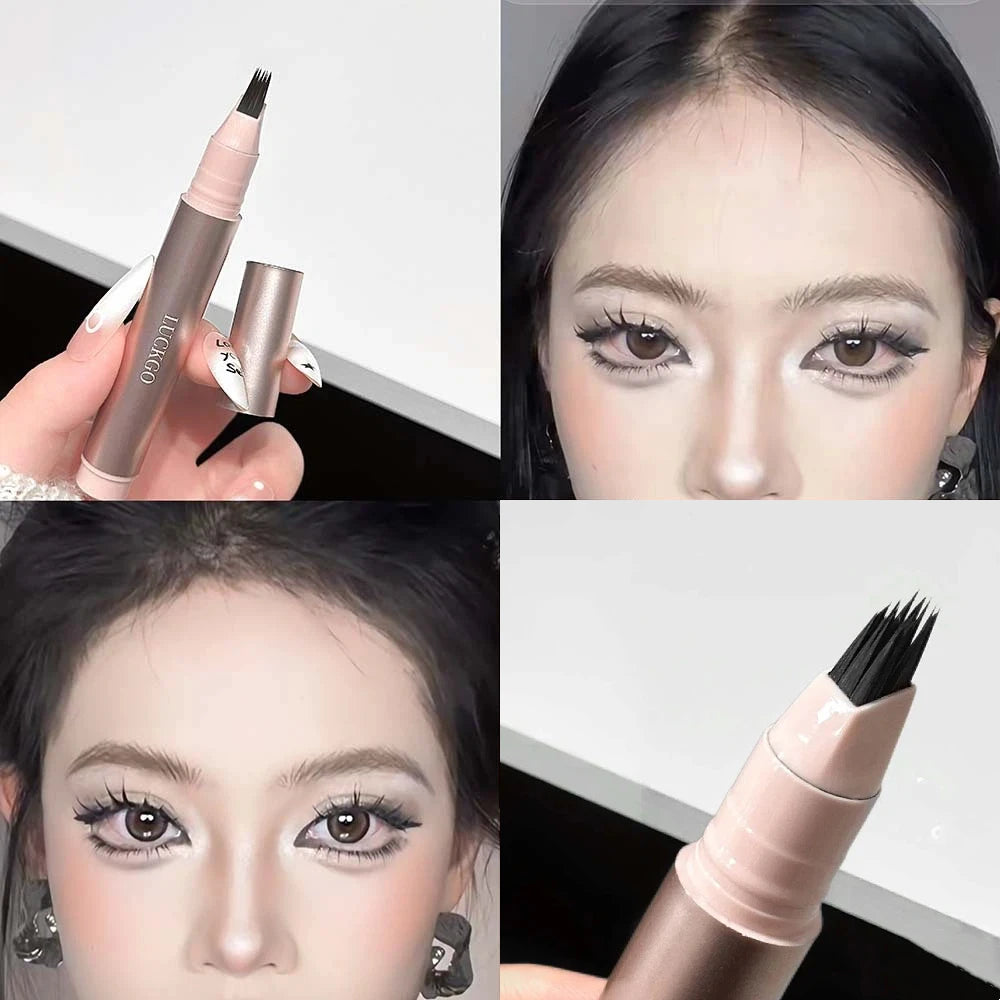Waterproof Multi-Tip Liquid Eyebrow Pen – Long-Lasting & Natural