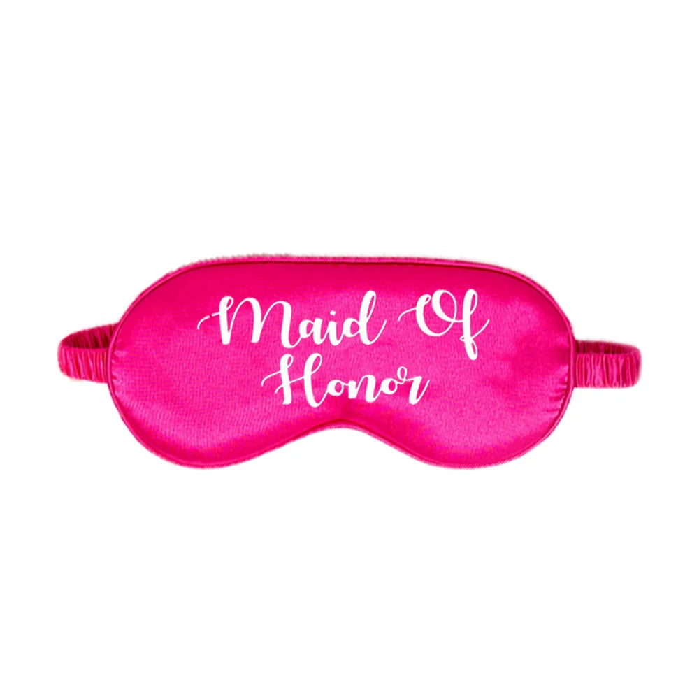 Satin Bridal Sleep Masks – Bachelorette Party Favors & Gifts Bridal Sleep Mask Peaceful Pleasures Health and Wellness CEye Masks 1PCS12X23cm