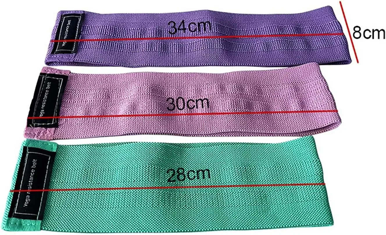 Fabric Resistance Bands Set – Legs, Butt & Yoga | 3 Levels
