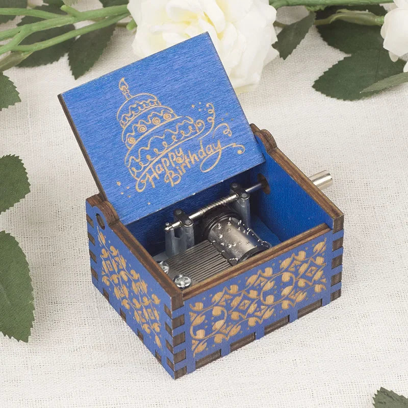 Classic 18-Note Wooden Music Box – "Happy Birthday" Gift
