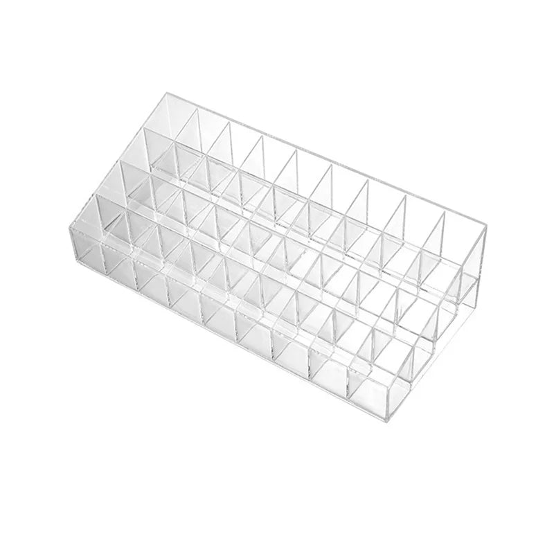 Transparent Multi-grid Lipstick Holder Women Makeup Organizer Storage Box Lipstick Display Cosmetic Jewelry Organizer Box Peaceful Pleasures Health and Wellness 36 grids
