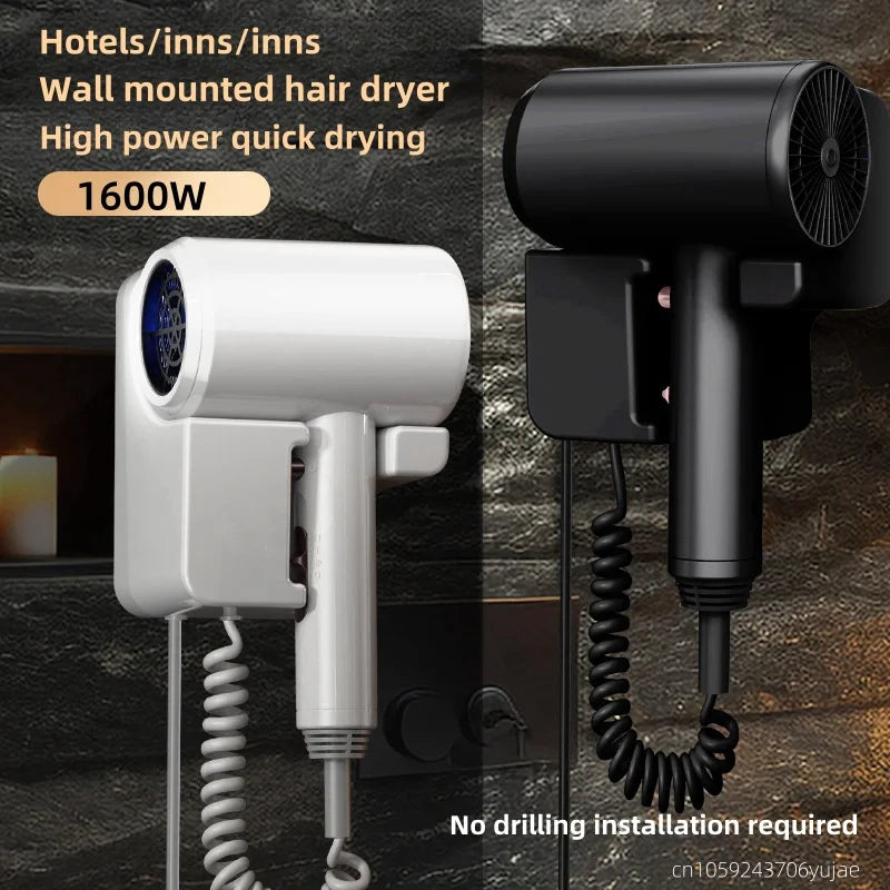 Latest Wall Mounted Non Perforated Hair Dryer For Hotels/Homestays, Household Bathrooms, Bathrooms, And High-Power Hair Dryers Peaceful Pleasures Health and Wellness