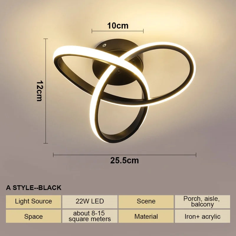 22W LED Ceiling Light – Modern Design | Living Room & Bedroom