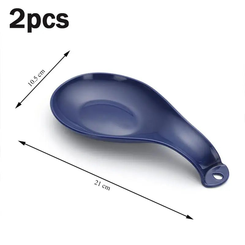 Large Ceramic Spoon Rest – Heat-Resistant & Dishwasher Safe Ceramic Spoon Rest Peaceful Pleasures Health and Wellness Navy Blue