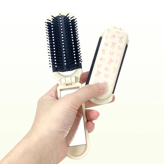 Foldable Air Cushion Comb with Mirror – Portable Travel Mini Comb Portable Hair Comb Oasis Select