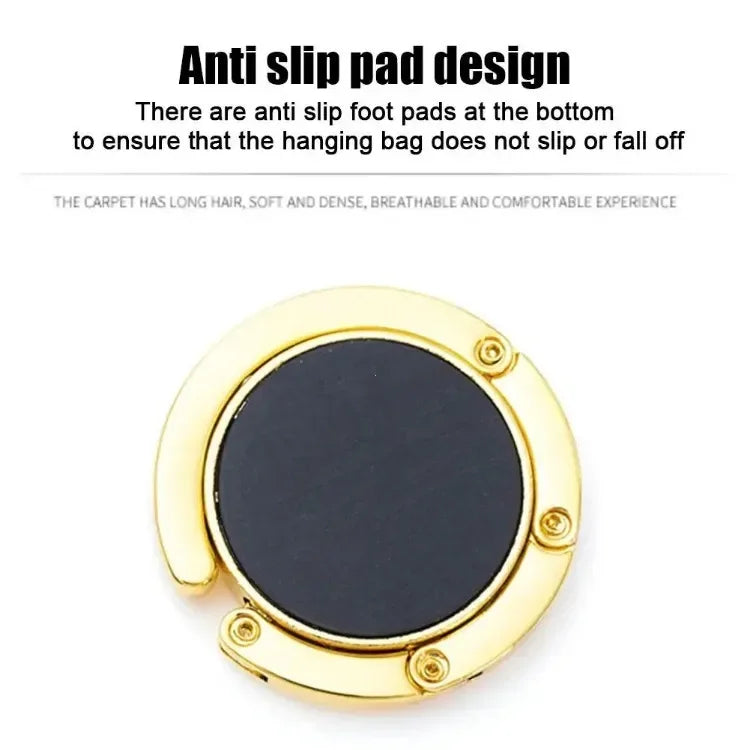 Fashion Bag Holder Handbag Hanger Folding Hook Holder Portable Key Rack Table Hook Hardware Travel Outdoor Storage Hanger Peaceful Pleasures Health and Wellness