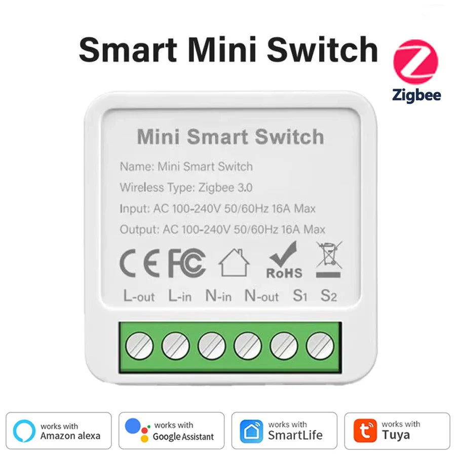 Smart WiFi/Zigbee 16A–20A Switch Module | Tuya & Alexa