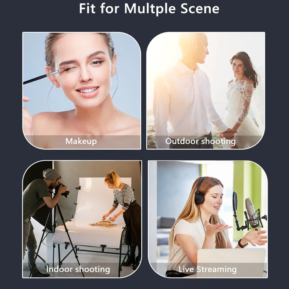 LED Ring Light with Tripod & Phone Holder | VeFly 26cm