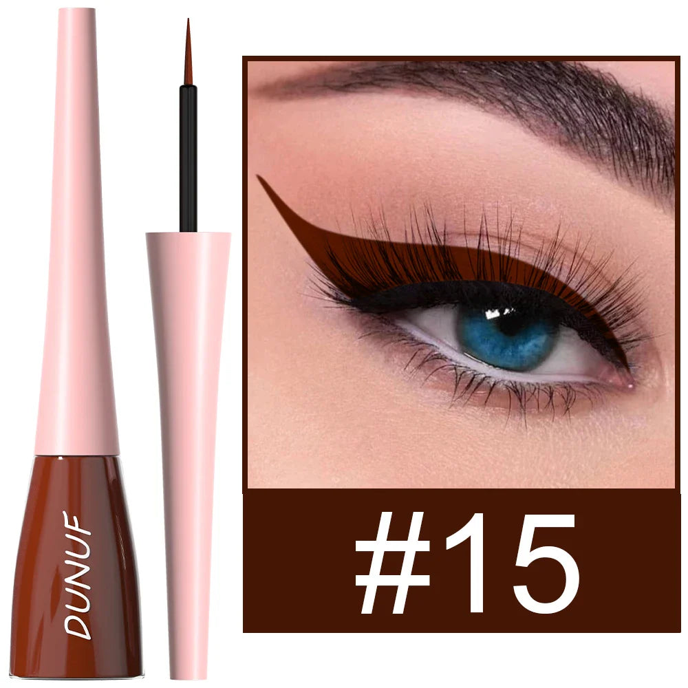 DUNUF Waterproof Liquid Eyeliner – Smudge-Proof, 8+ Colors