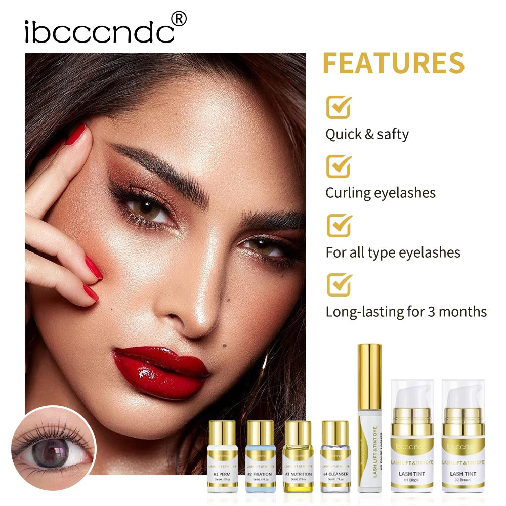 Semi-permanent Brow or Lash Lift And Tint Kit Professional Brow Lamination Eyelash Lifting Perming Lashes Home Use Dye Brow Tool Peaceful Pleasures Health and Wellness