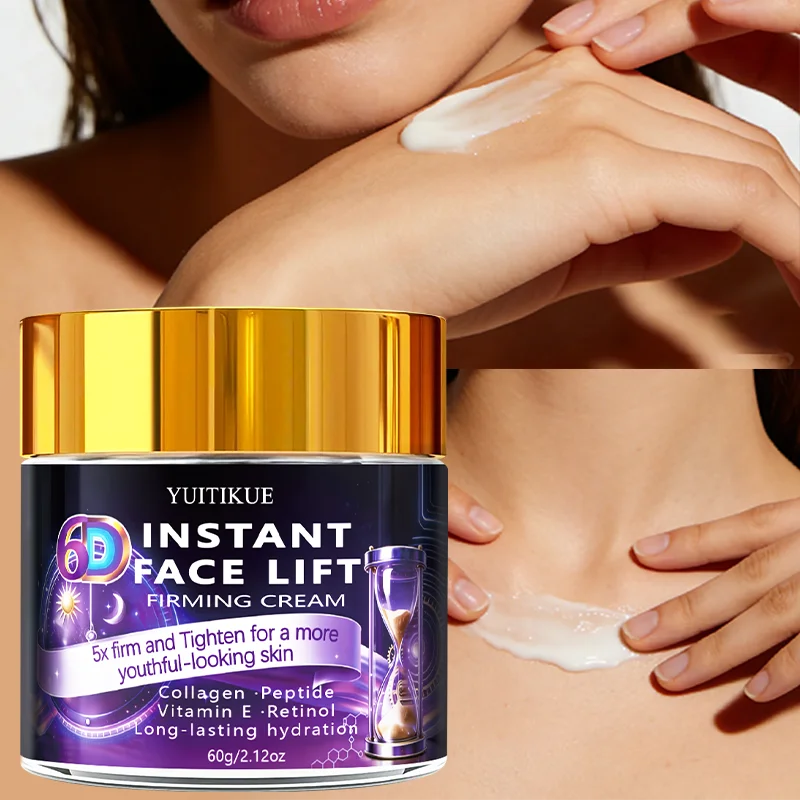 YUITIKUE 6D Instant Face Lift Firming Cream 60g Collagen Peptide Retinol Anti-Aging Hydrating Skin Care Peaceful Pleasures Health and Wellness