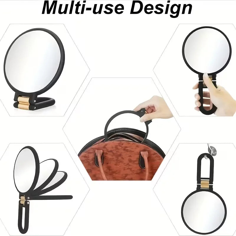 Double-Sided Handheld Makeup Mirror | 20x Magnification Foldable