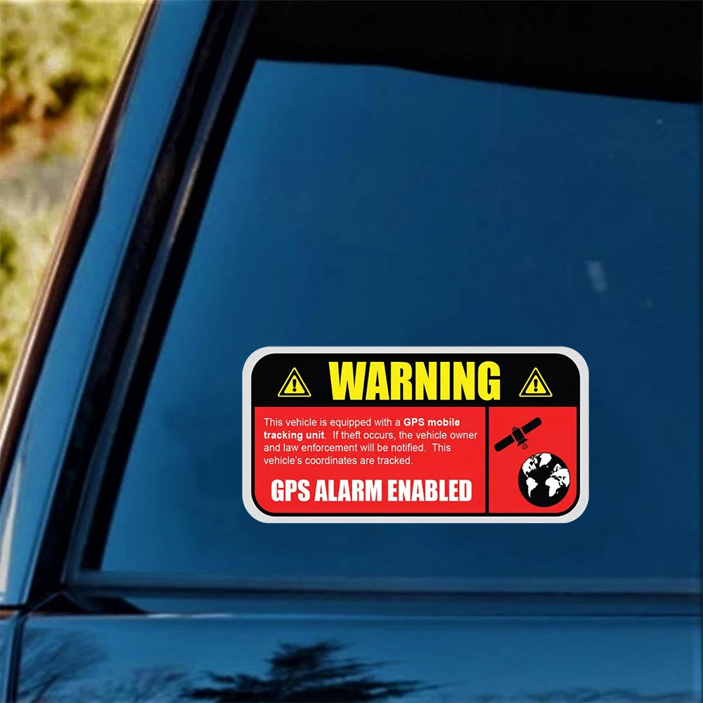 6Pack GPS tracking sticker vehicle anti theft security window decal caution warning 3x1.5in Peaceful Pleasures Health and Wellness