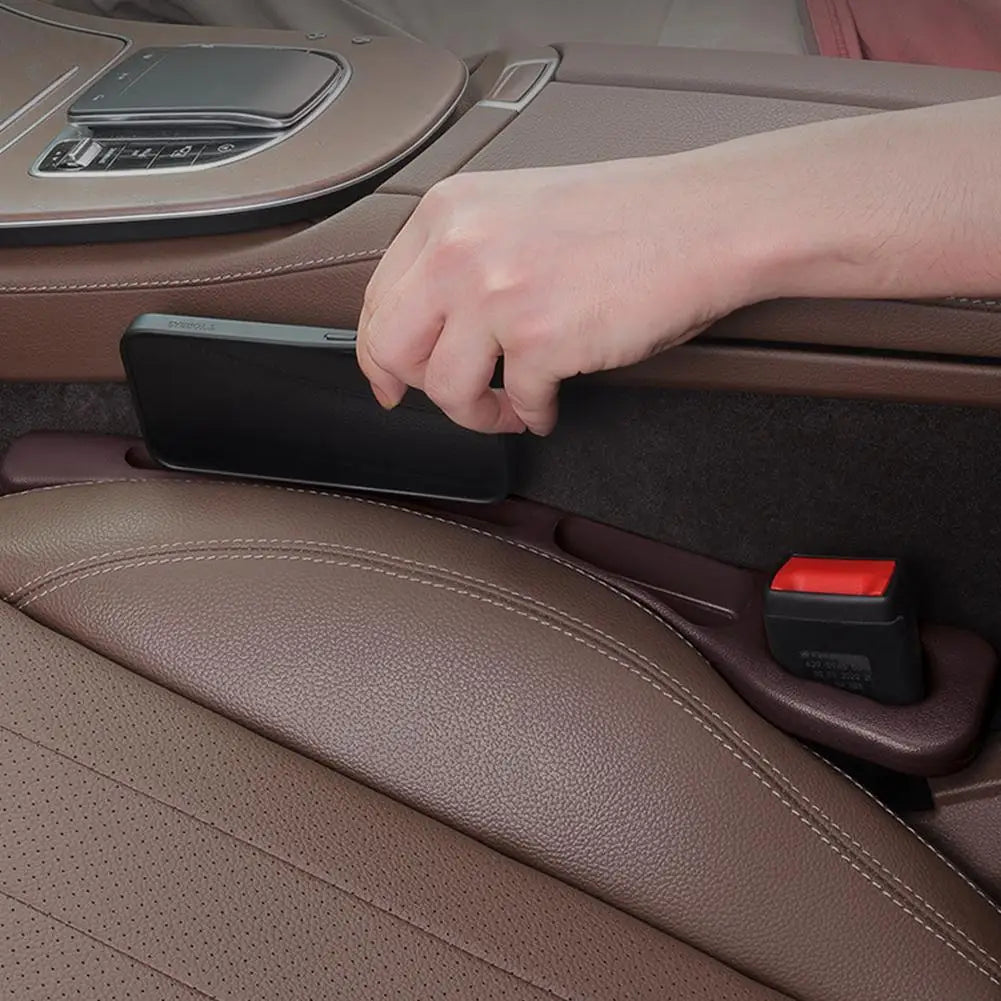 Car Seat Gap Filler Console Organizer – PU Leather, 2-Pack