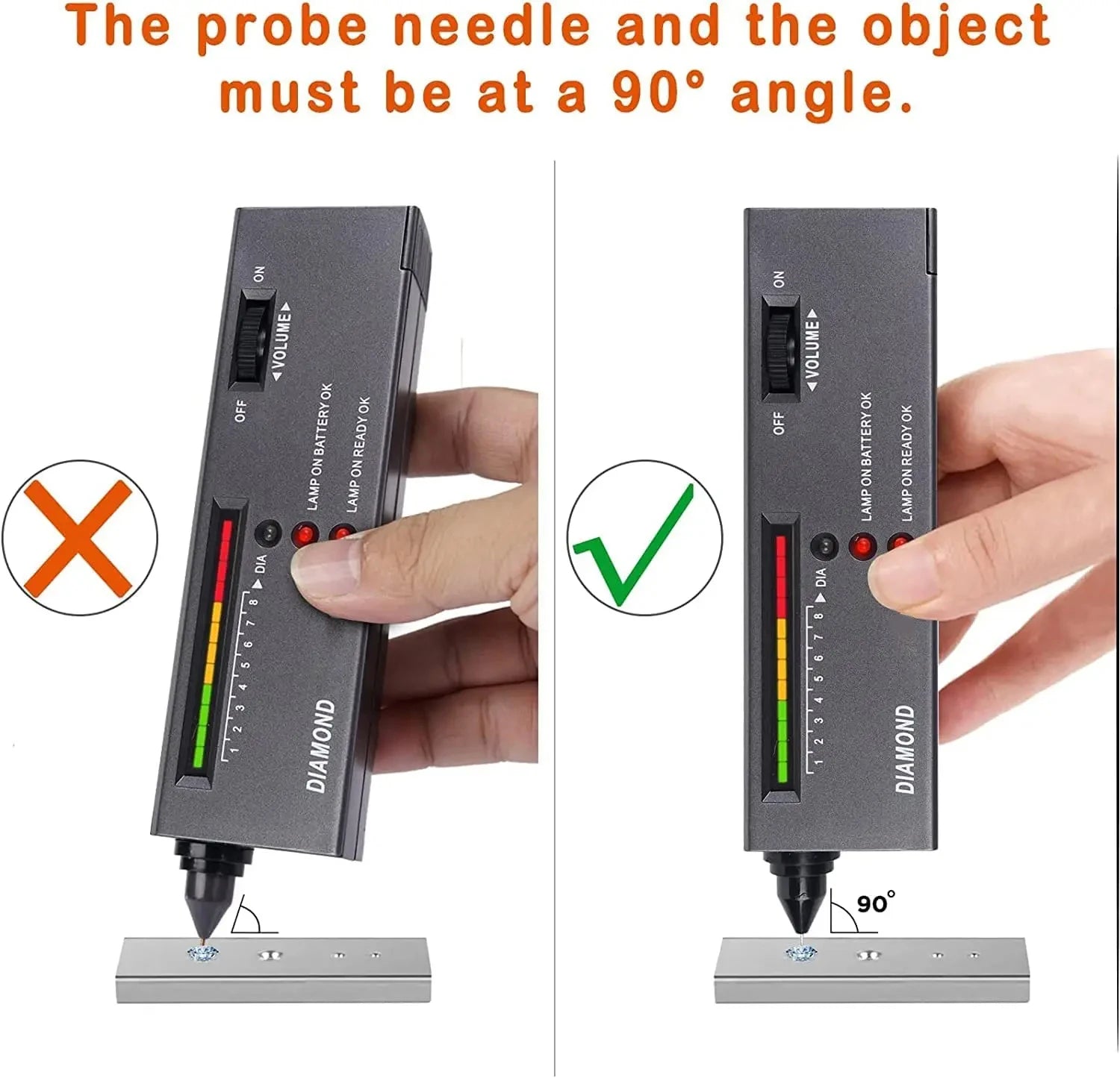 HOMEFISH Diamond Tester High Accuracy Diamond Tester Pen Jewelry Diamond Tester Professional Diamond Selector Diamond Tester Kit Peaceful Pleasures Health and Wellness