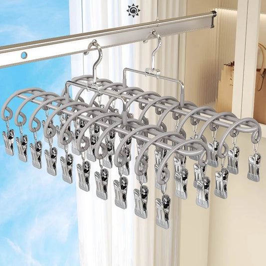 20-Clip Stainless Steel Sock Drying Rack | Indoor & Outdoor Sock Drying Rack Peaceful Pleasures Health and Wellness