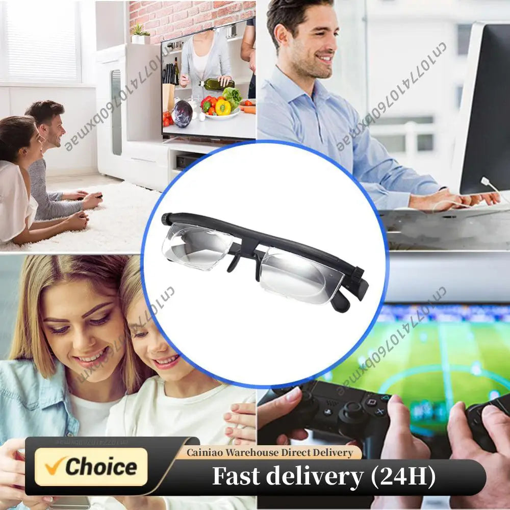 -6D To +3D Adjustable Degree Reading Glasses Variable Focus Distance Myopia Presbyopia Eyeglasses Auto Adjusting Reading Glasses Peaceful Pleasures Health and Wellness Default Title