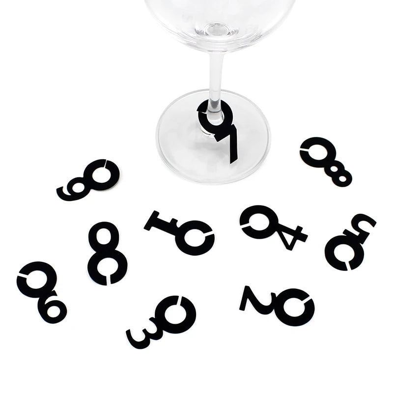 Silicone Wine Glass Markers & Drink Charms – 6 Pack