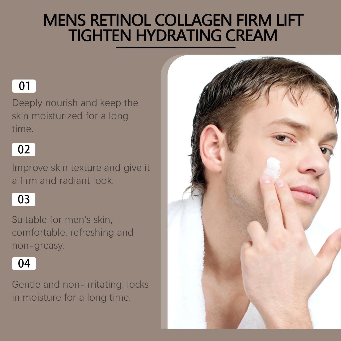 Men's Retinol & Collagen Anti-Aging Face Cream | Non-Greasy