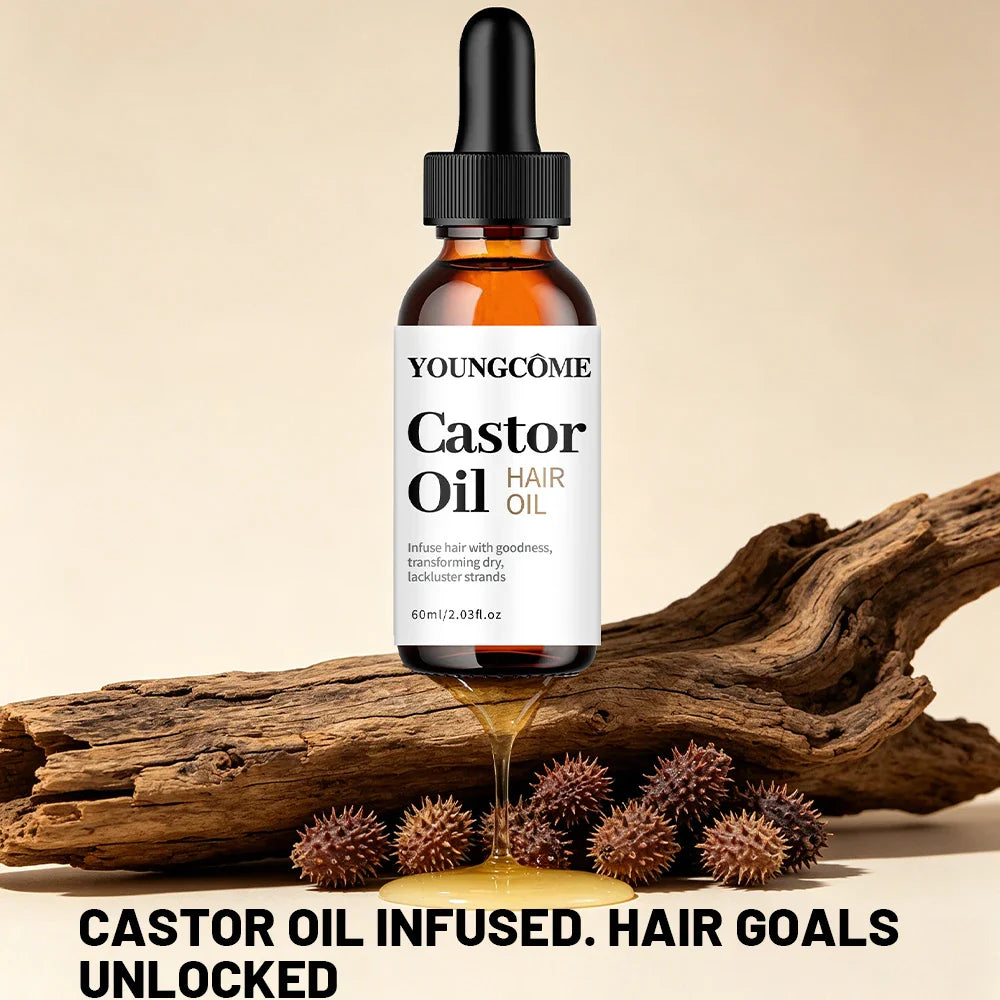 YOUNGCOME Castor Hair Oil Serum – Frizz Control & Shine