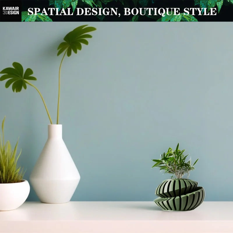 3D Printed Geometric Flower Pot | Eco-Friendly PLA Planter
