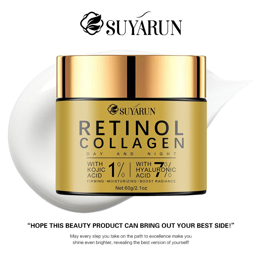 Retinol day and night moisturizer with kojic acid and hyaluronic acid ingredients for firming skin care Peaceful Pleasures Health and Wellness