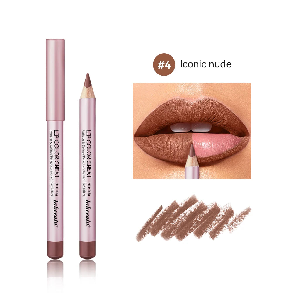 Long-Lasting Waterproof Lip Liner Lip Pencil Color Cheat Precise Shaping Moisturizing Smooth Create Sexy Lip Shape Cosmetics Peaceful Pleasures Health and Wellness 4Iconic nude