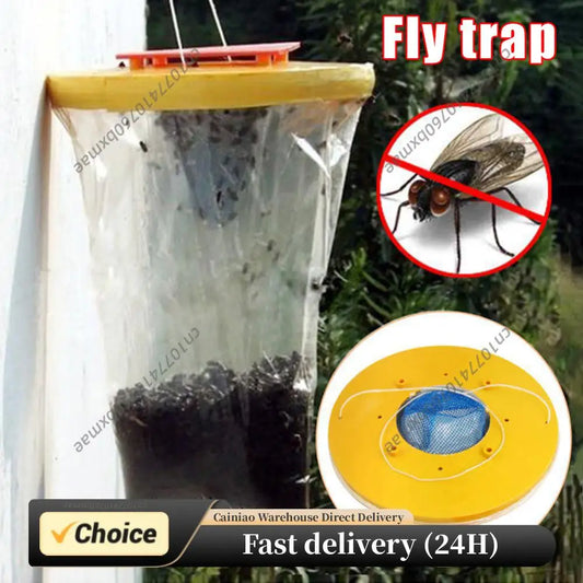 Fly Trap Disposable Flies Catching Bag Hanging Fly Wasp Insect Bug Killer with Bait for Parks/Canteens/Restaurants/Farms Outdoor Peaceful Pleasures Health and Wellness