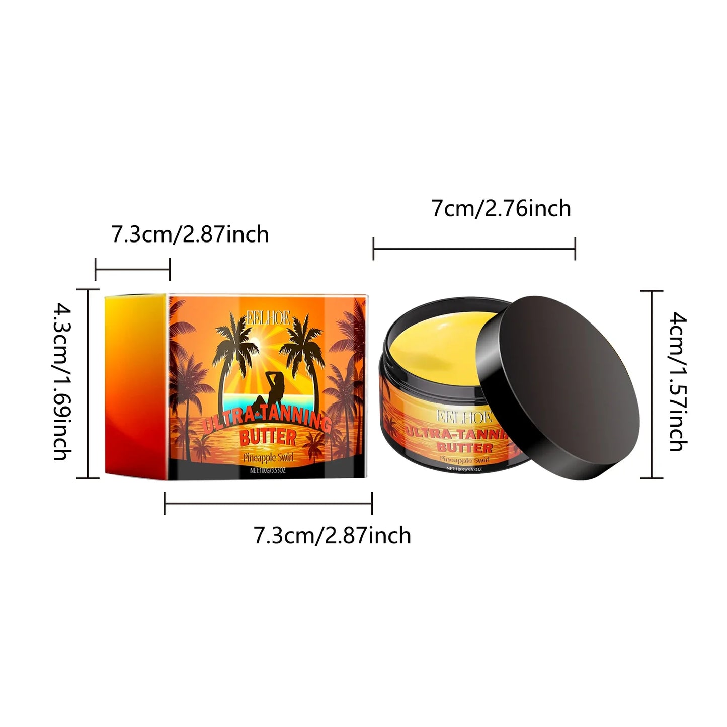 Eelhoe Tanning Body Butter – Coconut Oil Glow Moisturizer 100g