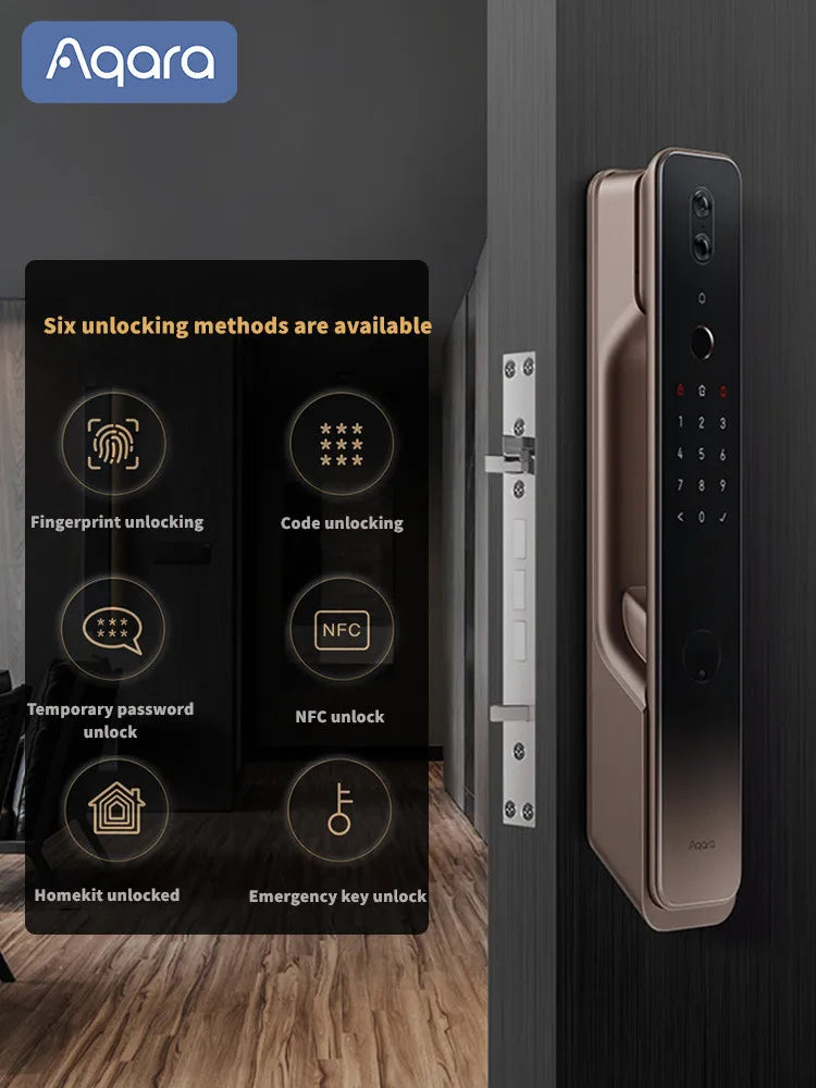 Aqara Smart Door Lock H100 Automatic Cat Eye Zigbee Body Light Sensor NFC Bluetooth Fingerprint Unlock For Homekit Aqara App Peaceful Pleasures Health and Wellness