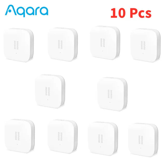 Aqara Smart Vibration Sensor Zigbee Motion Shock Sensor Detection Alarm Monitor Built-in Gyro For Home Safety Mi Home App Peaceful Pleasures Health and Wellness 10pcs Vibration China Mainland