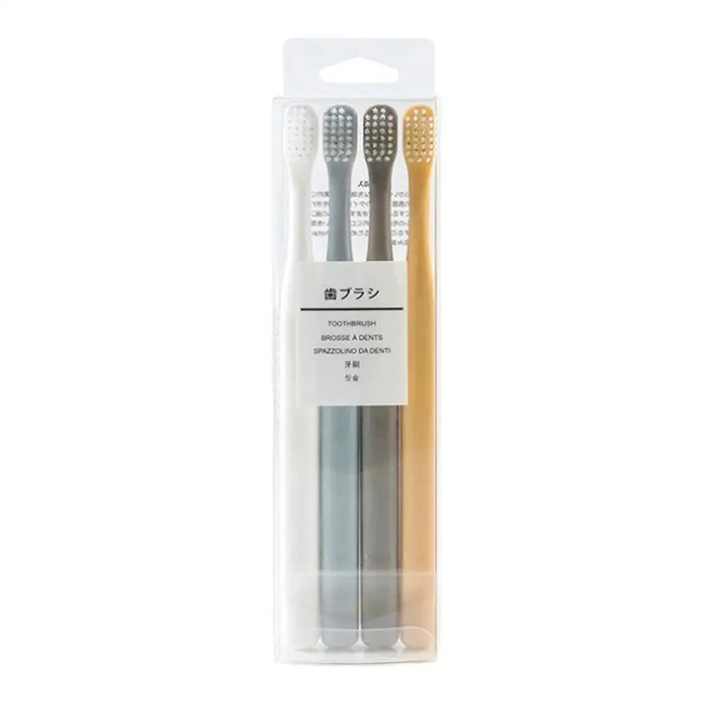 4-Pack Soft Bristle Toothbrush – Deep Clean & Sensitive Gums