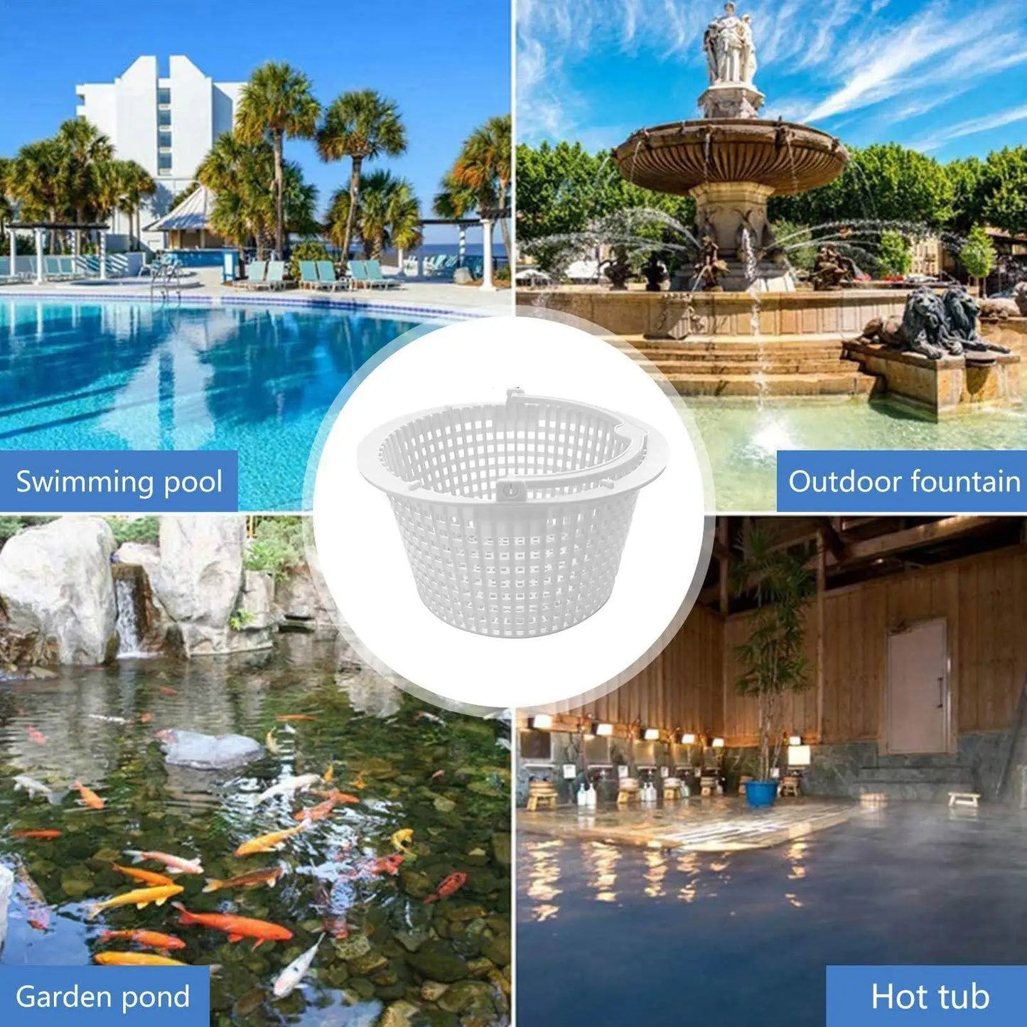 Pool Skimmer Basket with Handle | ABS Filter Replacement
