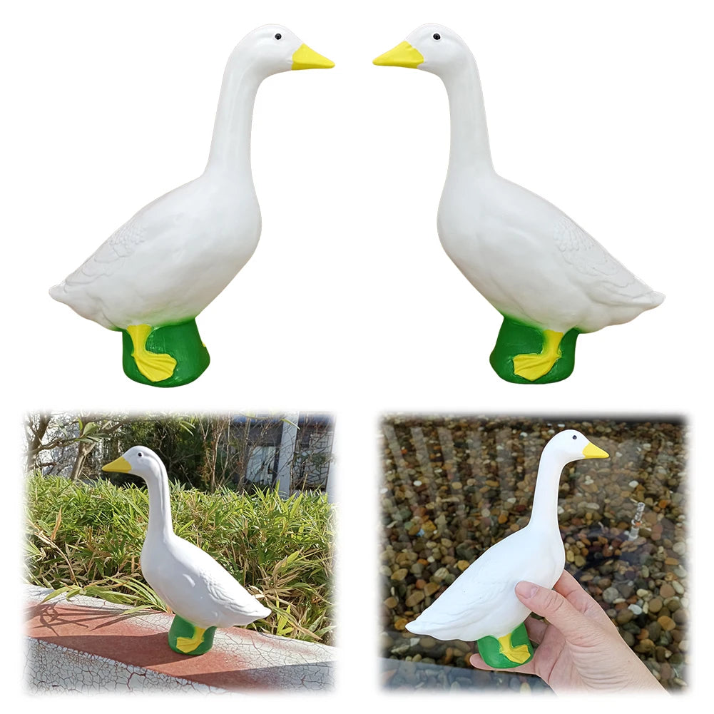 Large White Goose Statue | Resin Garden & Home Decor Sculpture