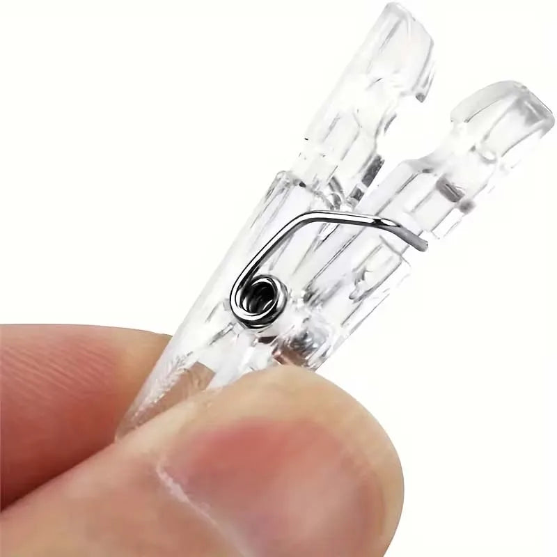 20-Pack Mini Clear Photo Clips – Spring Clothespins for Crafts