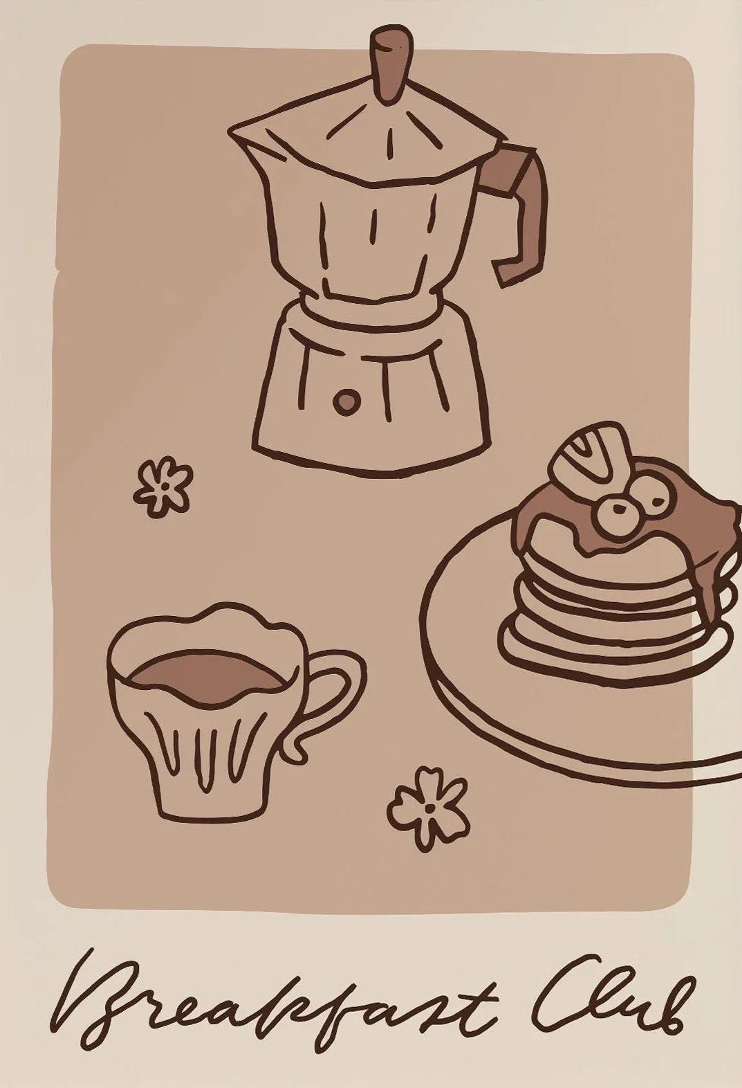 Retro Coffee Café Canvas Wall Art | Kitchen Decor Gift