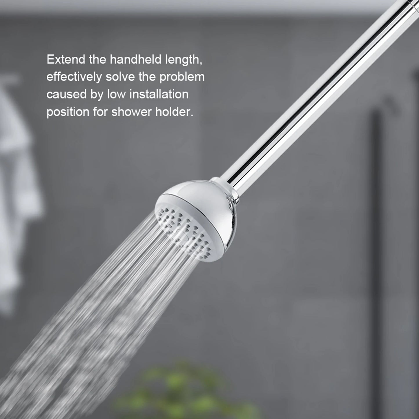 Bathroom Accessory 8inch Round 201 Stainless Steel Shower Extension Tube With Chrome Plating Bathroom Shower Extension Tube Peaceful Pleasures Health and Wellness