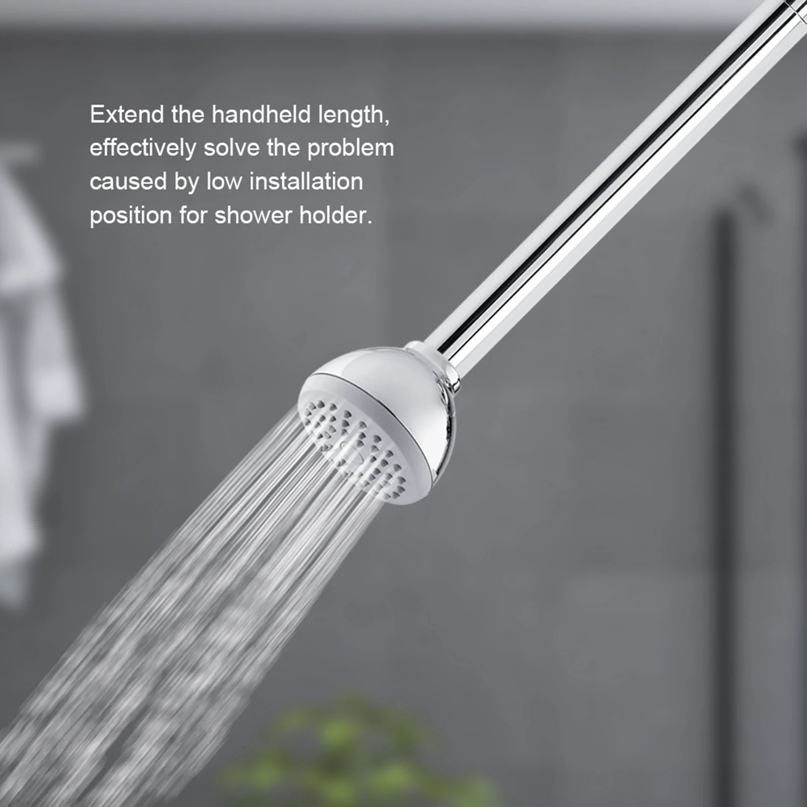 Bathroom Accessory 8inch Round 201 Stainless Steel Shower Extension Tube With Chrome Plating Bathroom Shower Extension Tube Peaceful Pleasures Health and Wellness
