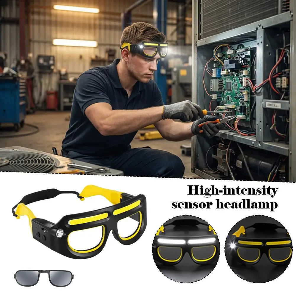 High Brightness Motion Sensor Headlamp Outdoor Cycling Running Windproof Rechargeable Long Battery Life Work Light Lighting Peaceful Pleasures Health and Wellness