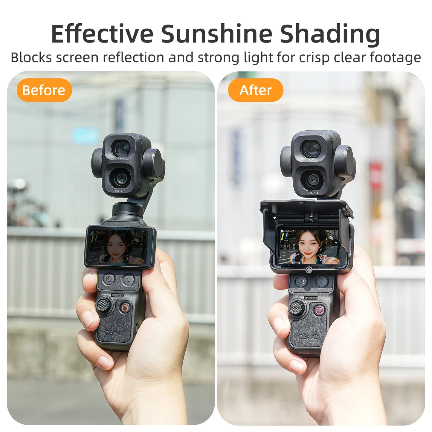 Magnetic Screen Hood for DJI Pocket 4 Pro/4/3 Anti-Glare Cover