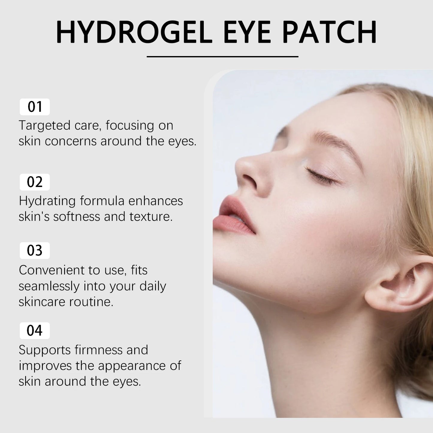 Peptide Collagen Hydrogel Eye Patches – Anti-Aging 60 Pack